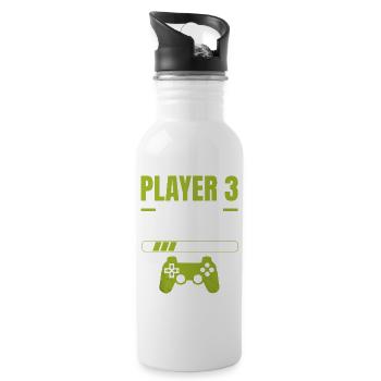Player 3 Betreten des Spiels – Ladeanzeige - Trinkflasche mit integriertem Trinkhalm - Weiß - Rechts