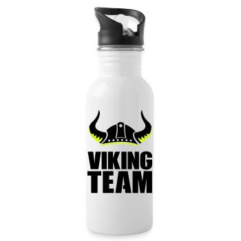 viking team 1 - Trinkflasche mit integriertem Trinkhalm - Weiß - Rechts