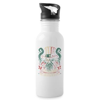 Cthulhu For President, Election 2024 Cosmic Horror - Trinkflasche mit integriertem Trinkhalm - Weiß - Rechts