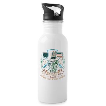 Cthulhu For President, Election 2024 Cosmic Horror - Trinkflasche mit integriertem Trinkhalm - Weiß - Rechts