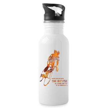 The Biker - Water bottle with straw - white - Right