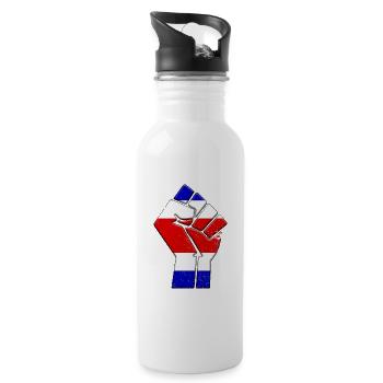 Costa Rica Flagge Rica Land Stolz Einheimische Familie - Trinkflasche mit integriertem Trinkhalm - Weiß - Rechts