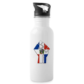 République dominicaine Flag DR Country Pride Native - Gourde avec paille intégrée - blanc - Droite