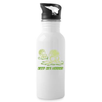 Deep Sea Horror Tentacles - Water bottle with straw - white - Right