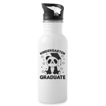 Kids Kindergarten graduate Panda Graduation - Trinkflasche mit integriertem Trinkhalm - Weiß - Rechts