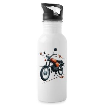 Moped - Trinkflasche mit integriertem Trinkhalm - Weiß - Rechts