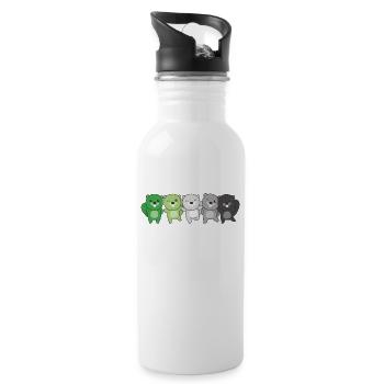 Aromantik Flag Pride LGBTQ süßer Biber - Trinkflasche mit integriertem Trinkhalm - Weiß - Rechts