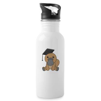 Kids Kindergarten nailed it Schnabeltier - Trinkflasche mit integriertem Trinkhalm - Weiß - Rechts