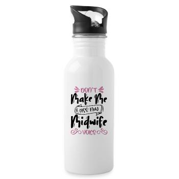 Don't Make Me Use My Case Manager - Trinkflasche mit integriertem Trinkhalm - Weiß - Rechts