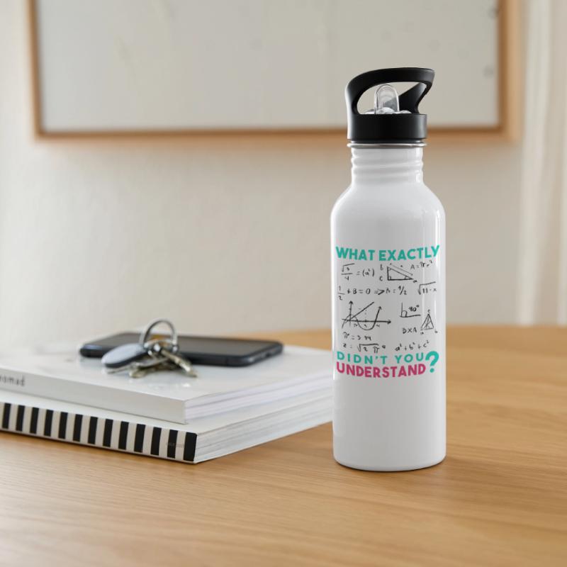 Funny Math Jokes, Physics and Math Formulas Saying Water bottle with straw