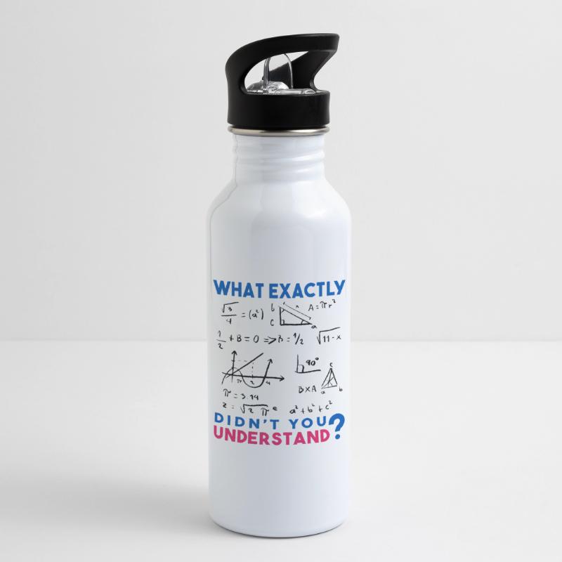Funny Math Jokes, Physics and Math Formulas Saying Water bottle with straw