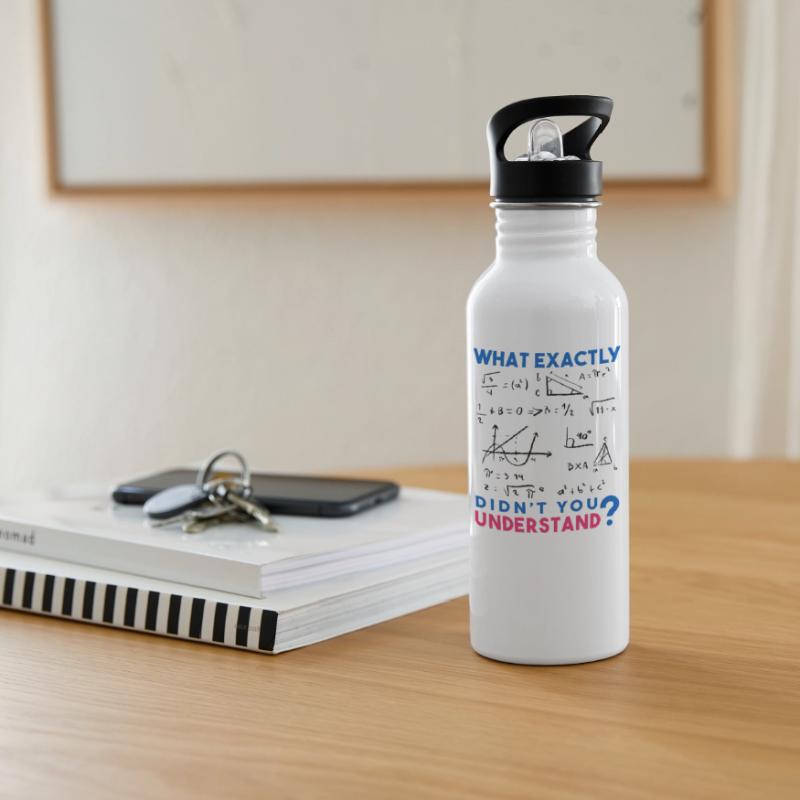 Funny Math Jokes, Physics and Math Formulas Saying Water bottle with straw