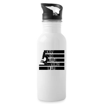 Enjoy Little Things Retro Medical Microbiologists - Water bottle with straw - white - Right