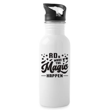 RD's Make The Magic Happen Nutritionist Dietitians - Water bottle with straw - white - Right