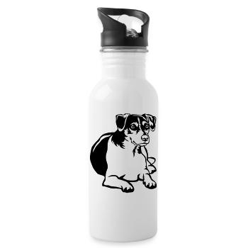 Dansk Svensk Gaardhond - Water bottle with straw - white - Right