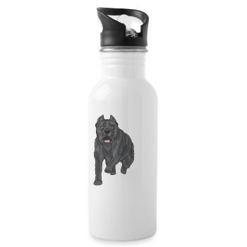 Cane corso - Gourde avec paille intégrée - blanc - Droite