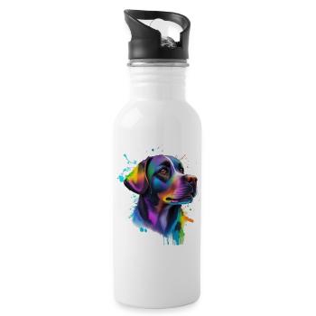 Labrador - Water bottle with straw - white - Right
