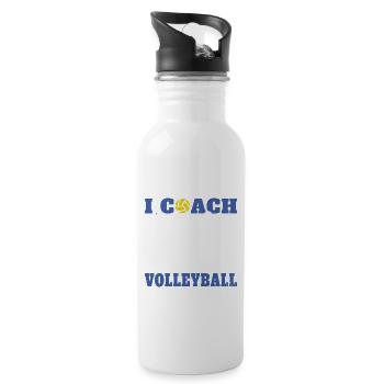 Coach Volleyball Sports Humor Coach Girls - Water bottle with straw - white - Right