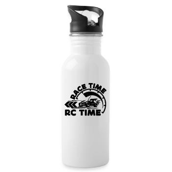 Race Time RC Time Remote Controlled Car RC Racer - Trinkflasche mit integriertem Trinkhalm - Weiß - Rechts