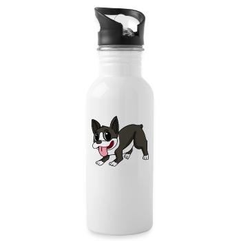 Boston Terrier Dog Breeds Dog Dogs - Water bottle with straw - white - Right