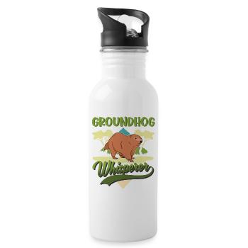 Marmotte murmure Marmotte marmotte - Gourde avec paille intégrée - blanc - Droite