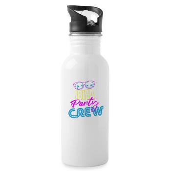Ibiza Party Crew - Water bottle with straw - white - Right