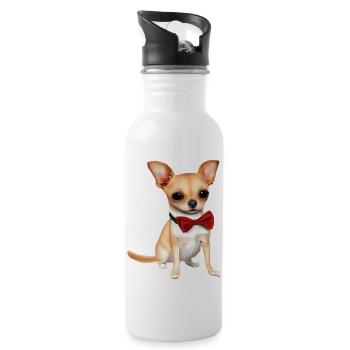 Chihuahua Dog Chihuahua Puppy Dogs Dog Owners - Water bottle with straw - white - Right