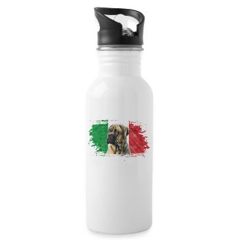 Cane Corso Dad - Water bottle with straw - white - Right