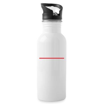 Ich bin Schrauber ich kann Dummheit nicht reparier - Trinkflasche mit integriertem Trinkhalm - Weiß - Rechts