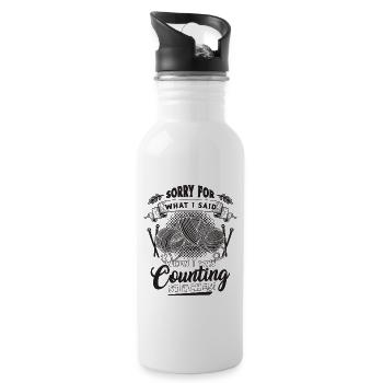 I Am Sorry For What I Crafting Yarn Crochet Lover - Water bottle with straw - white - Right