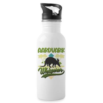 Erdferkel Flüsterer Aardvark Whisperer - Gourde avec paille intégrée - blanc - Droite