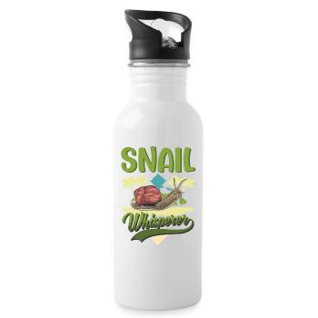 Snails Whisperer Vineyard Snail - Water bottle with straw - white - Right