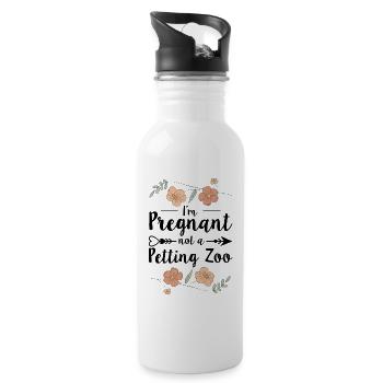 Nous allons avoir une annonce de bébé - Gourde avec paille intégrée - blanc - Droite
