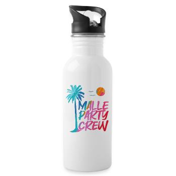 Malle Party Crew - Water bottle with straw - white - Right