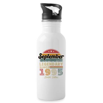 Vintage septembre 1995 vintage cadeau anniversaire - Gourde avec paille intégrée - blanc - Droite