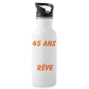 45 ans et toujours un corps de rêve - Gourde avec paille intégrée - blanc - Droite