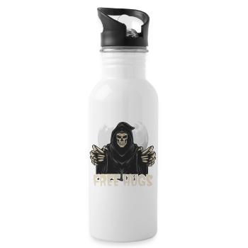 Free Hugs - Water bottle with straw - white - Right