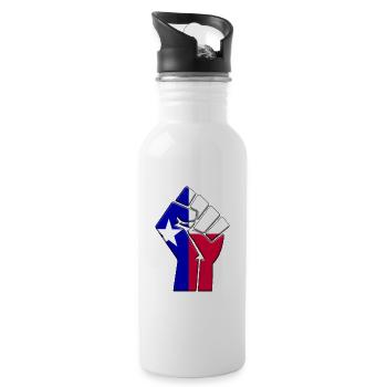 Bundesstaat Texas Flagge Stolz Eingeborenes Familienhaus - Trinkflasche mit integriertem Trinkhalm - Weiß - Rechts
