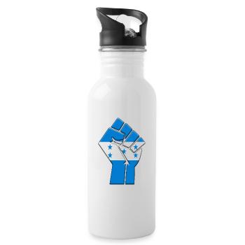 Honduras Flag Honduran Country Pride Native - Water bottle with straw - white - Right