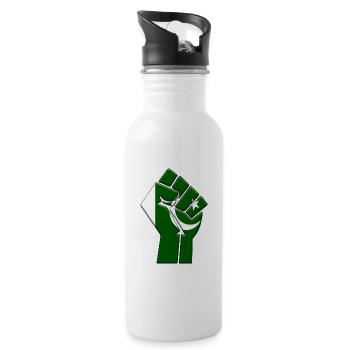 Pakistan Flag Pakistani Country Pride Native - Water bottle with straw - white - Right