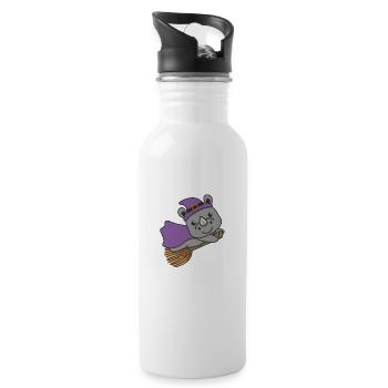 Rhinoceros Halloween Witch Kids Witch Costume - Water bottle with straw - white - Right