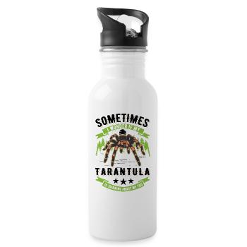 Tarantula Spider Tarantula - Water bottle with straw - white - Right