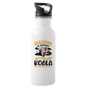 Always be yourself Koala - Water bottle with straw - white - Right