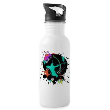 Archery - Trinkflasche mit integriertem Trinkhalm - Weiß - Rechts