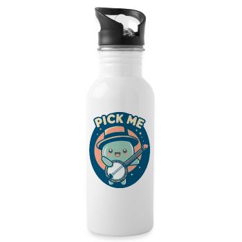 Banjo Pick Me - Trinkflasche mit integriertem Trinkhalm - Weiß - Rechts