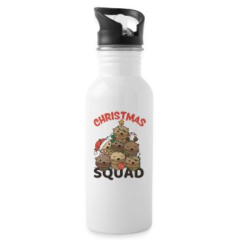 Otter Weihnachtsbaum Christmas Squad Otter - Trinkflasche mit integriertem Trinkhalm - Weiß - Rechts