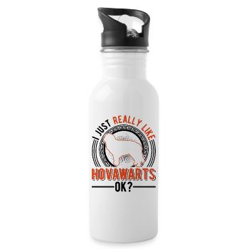 I just like Hovawarts - Water bottle with straw - white - Right