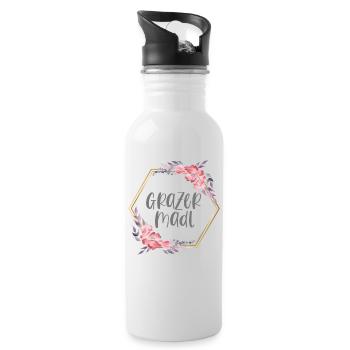 Österreich Graz Mädchen Heimat Geschenk - Trinkflasche mit integriertem Trinkhalm - Weiß - Rechts