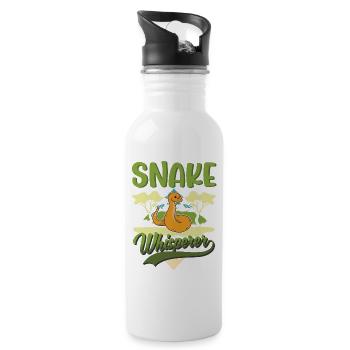 Serpents Chuchoteur Amoureux des Serpents - Gourde avec paille intégrée - blanc - Droite