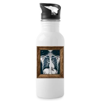 Art médical Thoracique Peinture Radiologie - Gourde avec paille intégrée - blanc - Droite